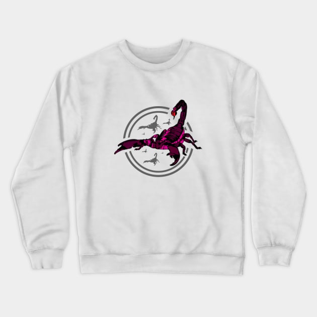 PINK Scorpion Crewneck Sweatshirt by adamzworld